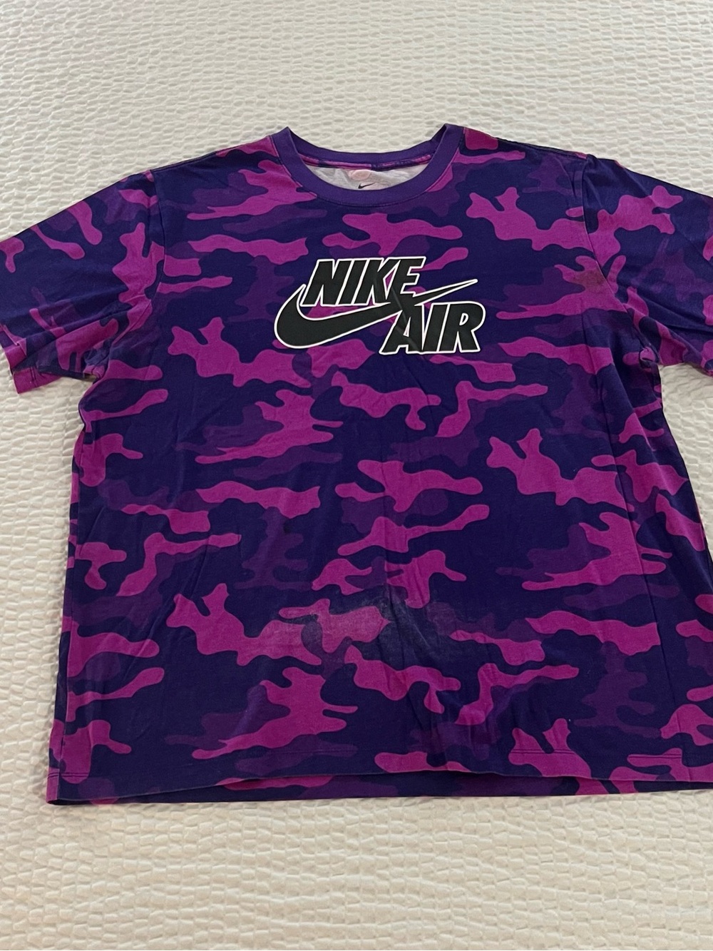 Nike AIR Purple Camo Shirt - Men size XL - match w/ purple camo foamposites